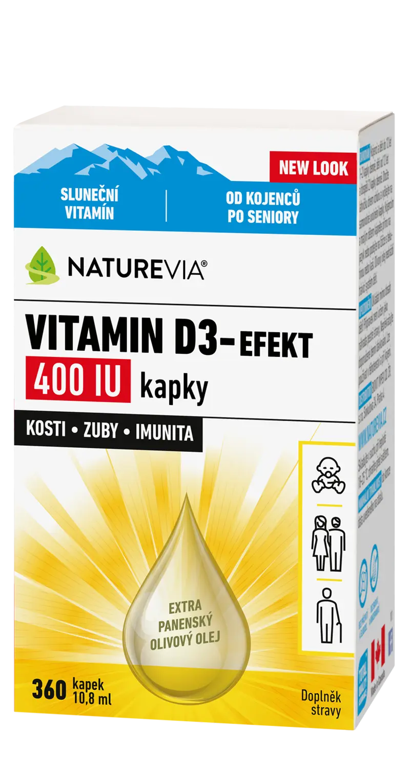 NatureVia® Vitamin D3Efekt 400 IU kap.10.8ml Alphega.cz